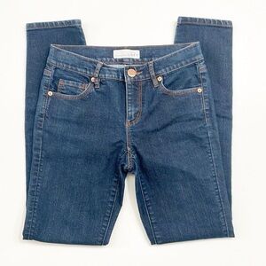 Ann Taylor Loft dark wash skinny denim jeans